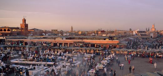Djemaa el Fna - der zentrale Marktplatz in Marrakesch