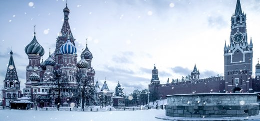 Roter Platz in Moskau im Winter