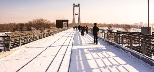 Jenissej-Brücke in Krasnojarsk, Russland