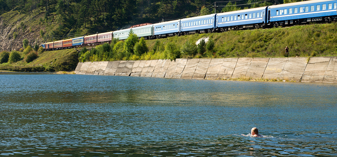 Baden im Baikalsee