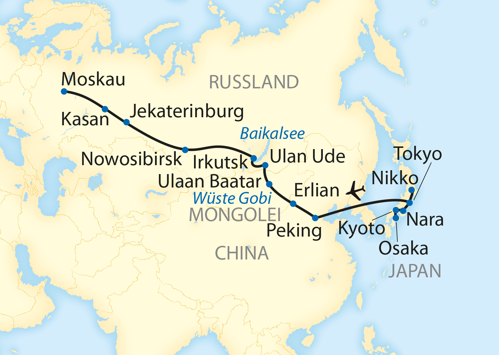 Von Japan über Peking nach Moskau (2020)