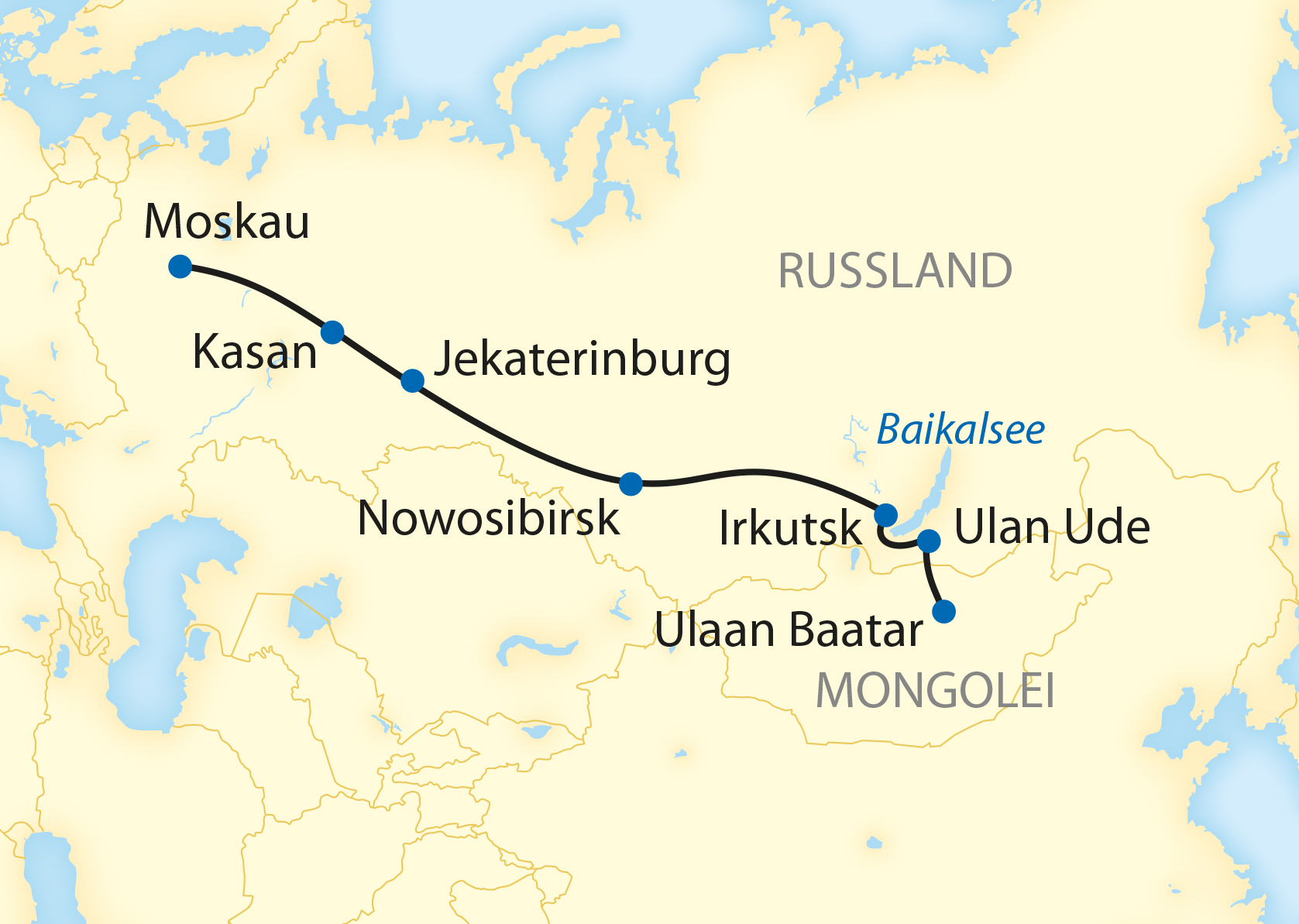 Zarengold-Sonderzugreise: Von Ulaan Baatar nach Moskau (2020)