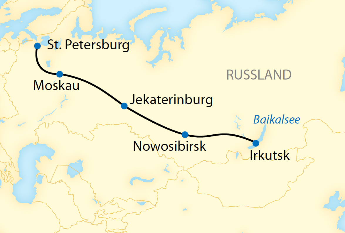 Auf der Transsib von St. Petersburg nach Irkutsk (2022/2023)