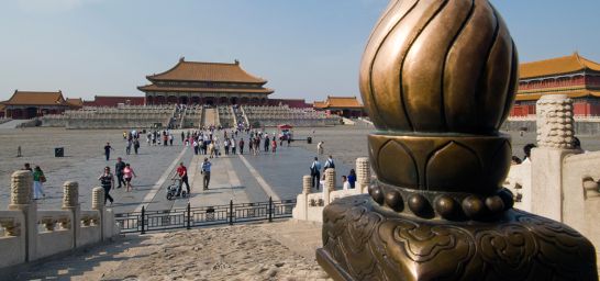 Besichtigung der verbotenen Stadt in Peking, China