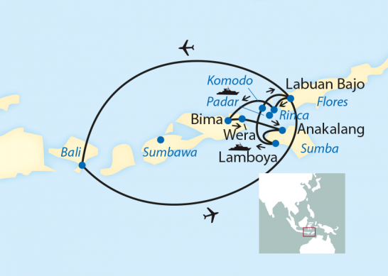 15-tägige Schiffsreise in Indonesien mit 10-tägiger Kreuzfahrt zu den Kleinen Sunda-Inseln
