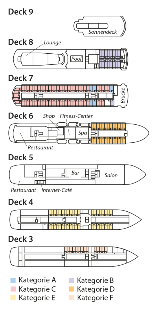 MS Paul Gauguin - Deckplan