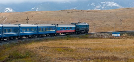 Zarengold-Sonderzug auf dem Weg nach Ulan Ude