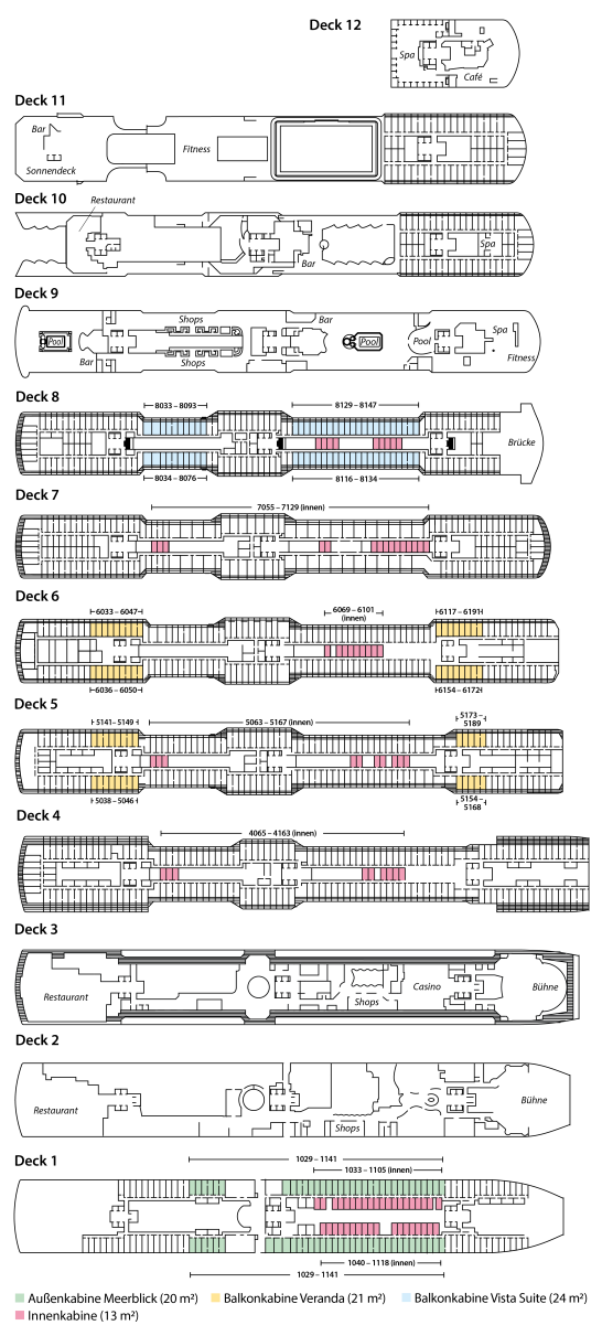 Deckplan - MS Koningsdam