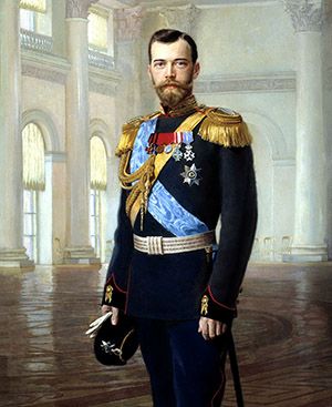 Nikolaus II. auf einem Gemälde von Ernst Friedrich von Liphart Nikolaus II. auf einem Gemälde von Ernst Friedrich von Liphart