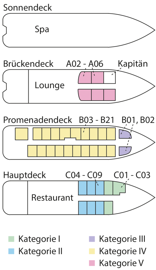 MY Oceanic Discoverer - Deckplan