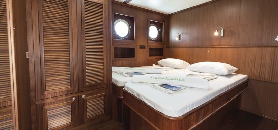 Kabine der Segel-Yacht Rhea
