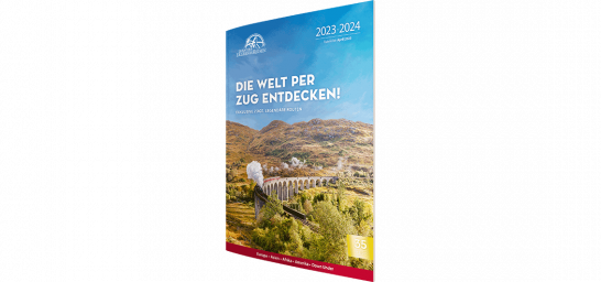 Katalog bestellen: Die Welt per Zug entdecken (2023/2024)
