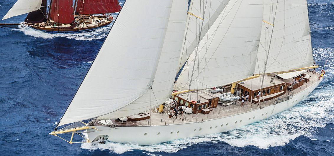 Sie fahren mit der Segel-Yacht Rhea