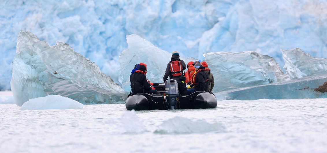 Ausflug im Zodiac, Spitzbergen