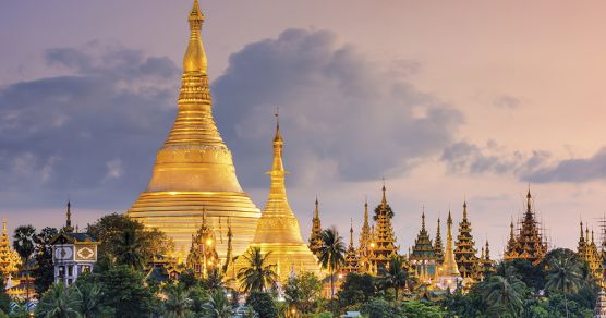 Shwedagon-Pagode in Yangon, Myanmar.