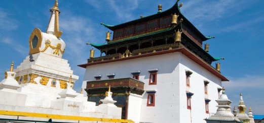 Das weltberühmte Gandan-Kloster in Ulaan Baatar