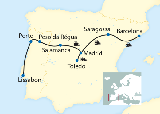 12-tägige Erlebnisreise durch Spanien und Portugal 12-tägige Erlebnisreise durch Spanien und Portugal