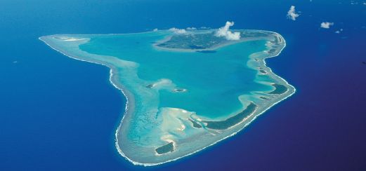 Das Atoll Aitutaki, Cookinseln.