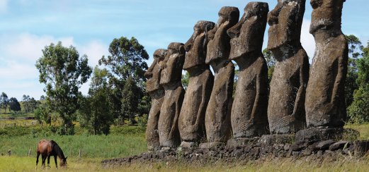 Moai-Steinfiguren auf der Osterinsel