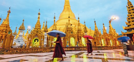 Shwedagon-Pagode in Yangon, Myanmar.