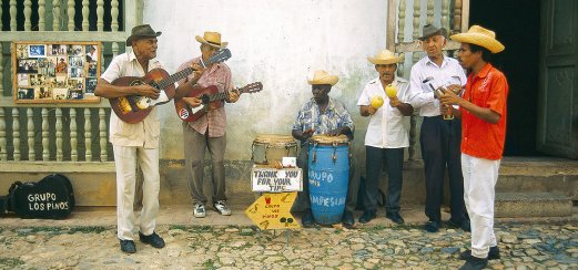 Straßenmusikanten in Santiago de Cuba
