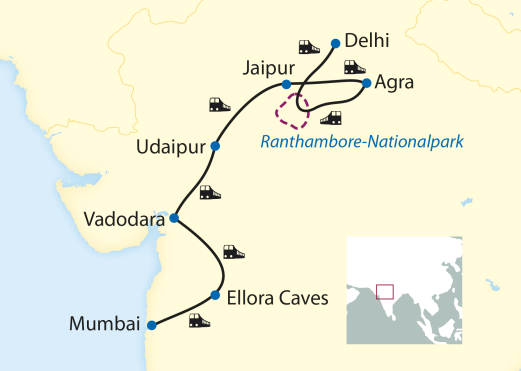 Indien Reiseroute 2 Wochen Indien Reiseroute 2 Wochen