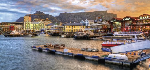 Abendstimmung in Kapstadt: Waterfront, Südafrika