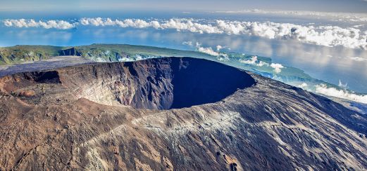 Blick auf den Vulkan Piton de la Fournaise