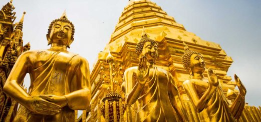 Buddha-Statuen in Wat Phra That Doi Suthep