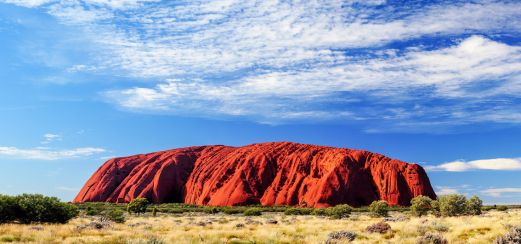 Der rotleuchtende Uluru 