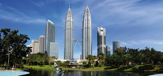 Petronas Towers in Kuala Lumpur, Malaysia.