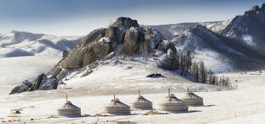 Jurten in der Mongolei 