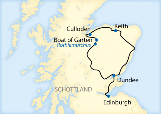 Verlauf Ihrer Reise: 3-tägige Zug-Erlebnisreise in die schottischen Highlands