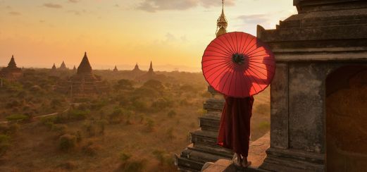 Mönch in Bagan