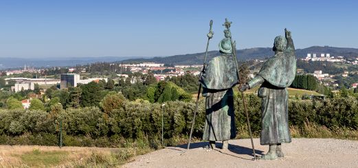 Erstmals Blick auf die Kathedrale von Santiago de Compostela