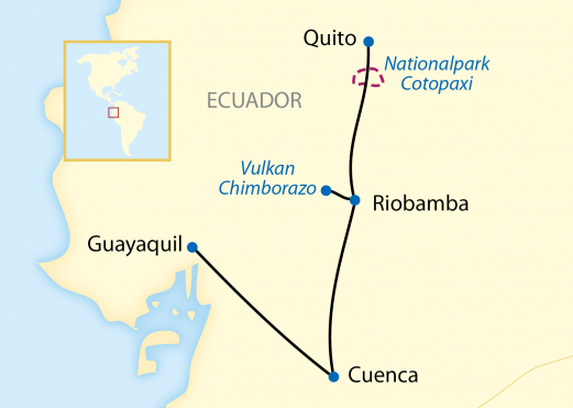 Reiseroute: 7-tägige Verlängerungsreise zu den Höhepunkten der ecuadorianischen Anden