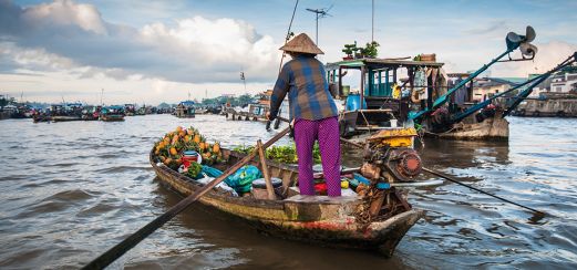 Schwimmender Markt in Vietnam