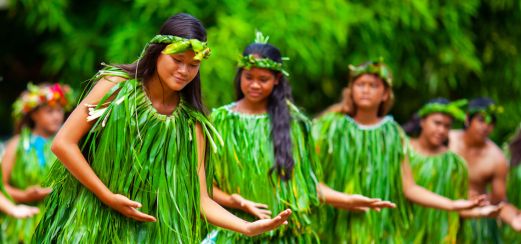 Traditioneller Tanz auf Mangareva