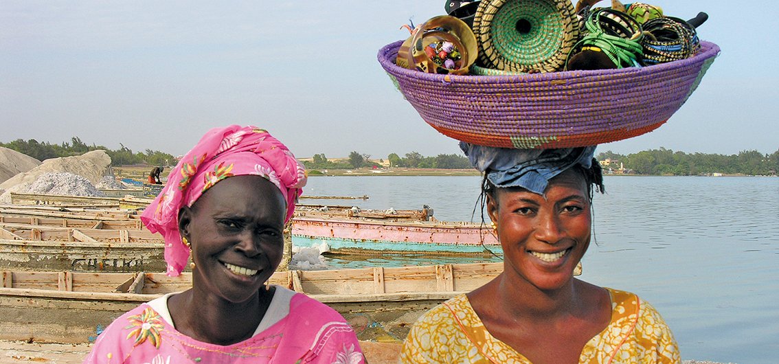 Am Lac Rosé (Rosa See) bei Dakar