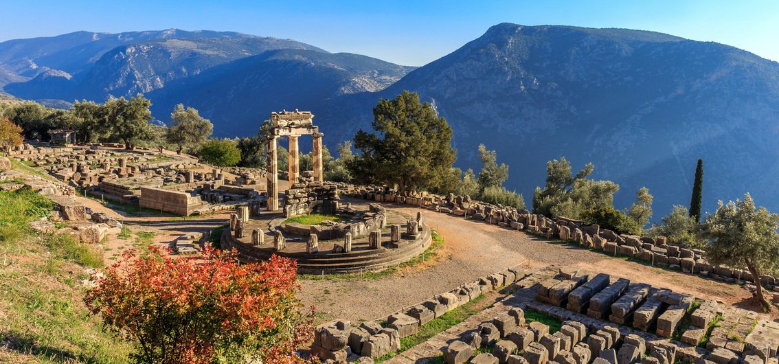 Athena Pronaia-Tempel in Delphi