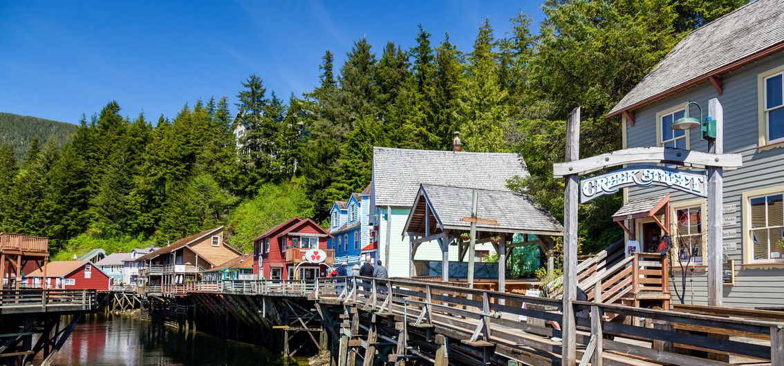 Historische Creek Street in Ketchikan