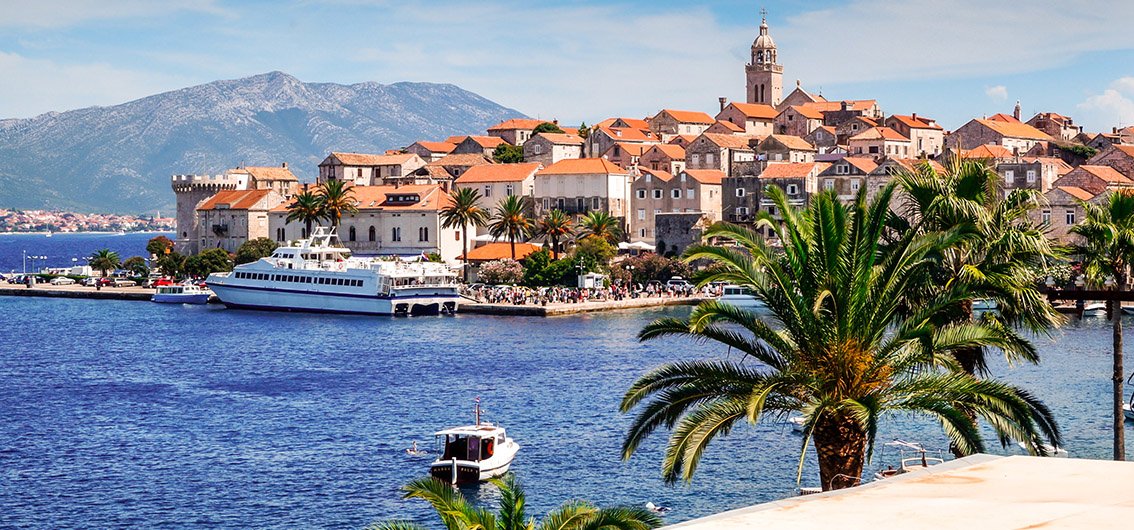 Korcula, kroatische Insel in der Adria.