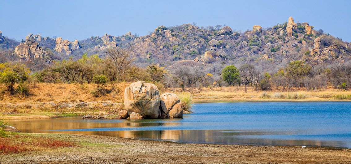 Afrika-Landschaft-des-Matobo-Nationalparks