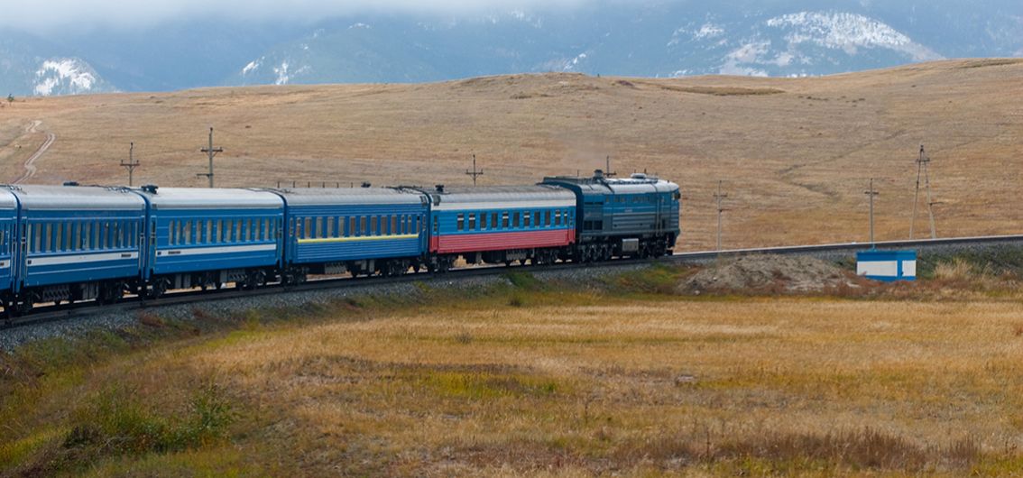 Zarengold-Sonderzug auf dem Weg nach Ulan Ude