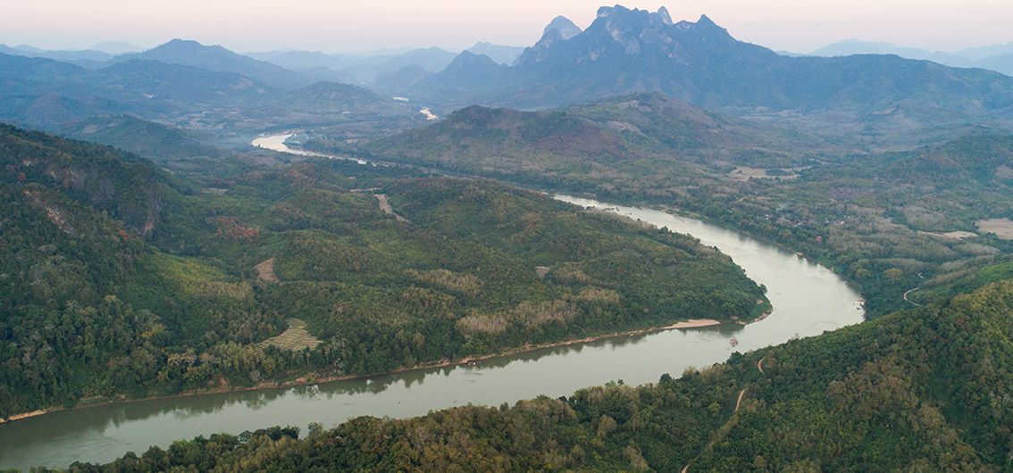 Mekong in Laos: Herrliche Landschaftspanoramen