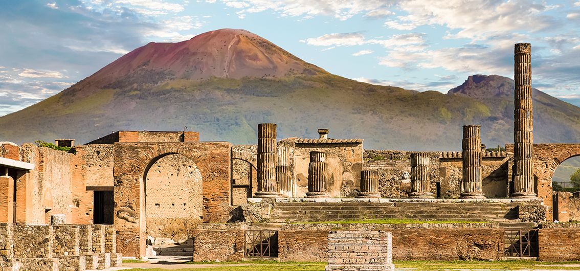 Pompeij am Fuße des Vulkans Vesuv
