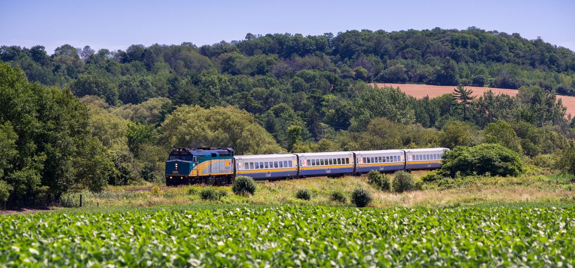 Schnellzug der kanadische VIA Rail