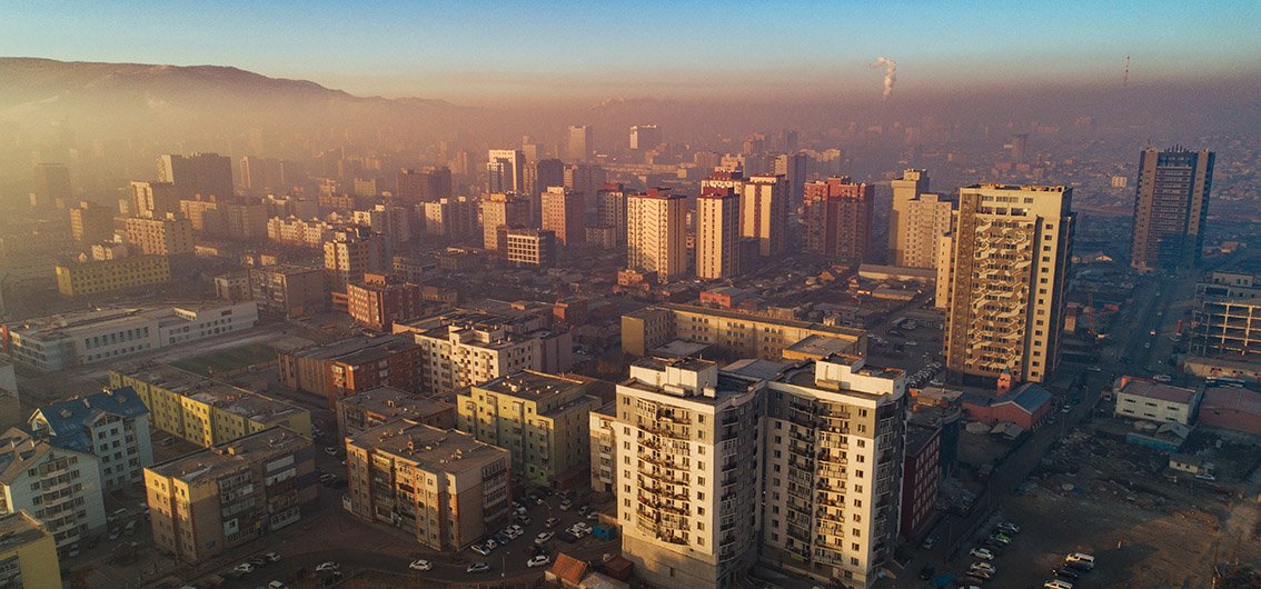 Blick auf Ulaan Baatar, Monglei