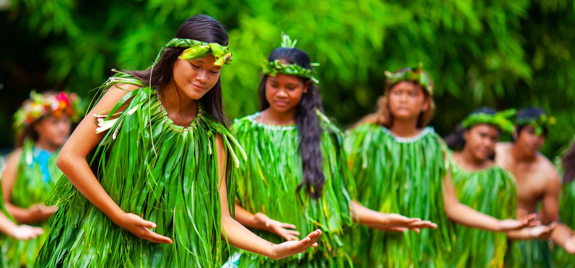 Traditioneller Tanz auf Mangareva