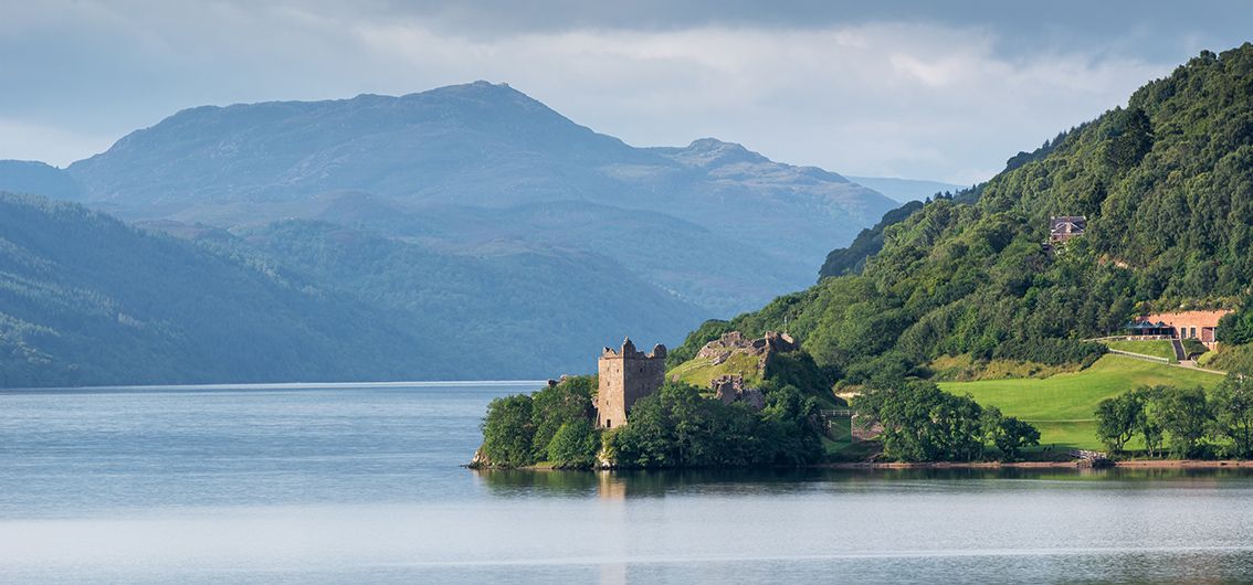 Urquhart Castle am Loch Ness, Schottland